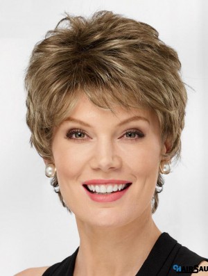 6 inch Wavy Capless Blonde Discount Short Wig