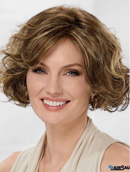 Best Blonde Synthetic Wavy Best Medium Wigs