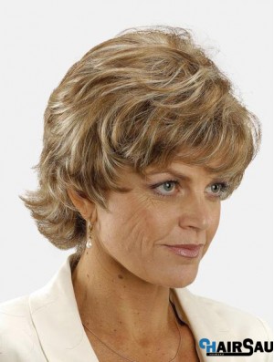 Short Monofilament Blonde 8 inch Synthetic Wigs