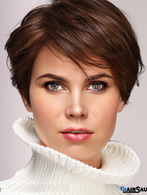 Cheap Wigs Auburn Cropped Straight Boycuts Wigs