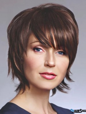 Bob Style Wigs Straight Synthetic 8" Capless Wigs