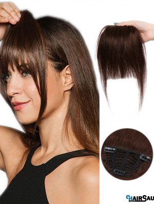 Clip in Fringe Thick Bangs Human Hair Piece