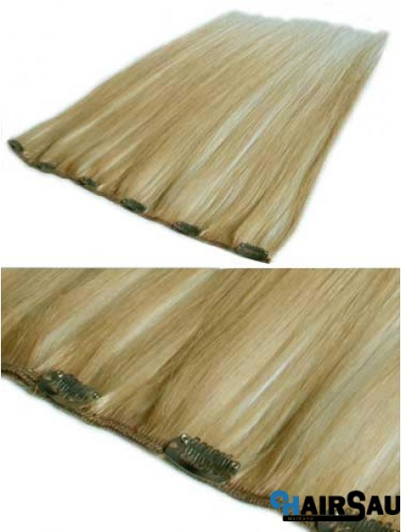 Sassy Blonde Straight Remy Human Hair Clip In Hair Extensions