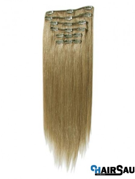 Natural Brown Straight Remy Human Hair Clip In Hair Extensions