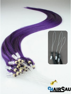 Natural Black Straight Micro Loop Ring Hair Extensions