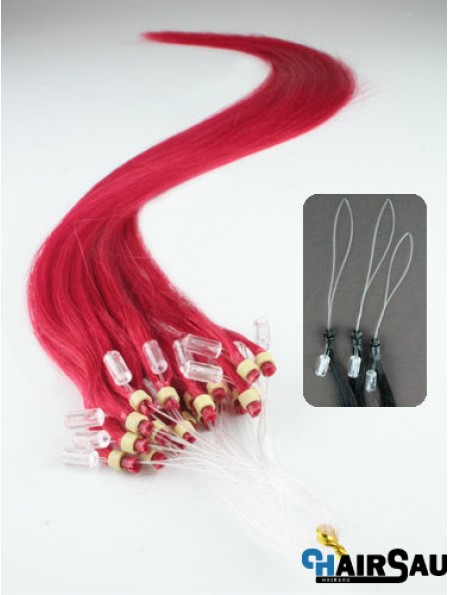 Fashion Red Straight Micro Loop Ring Hair Extensions