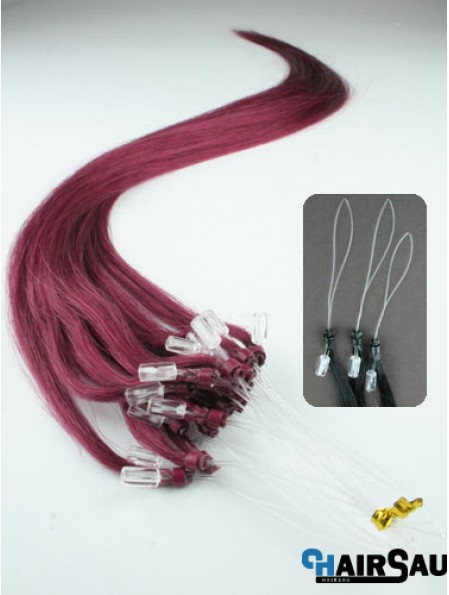 Suitable Red Straight Micro Loop Ring Hair Extensions