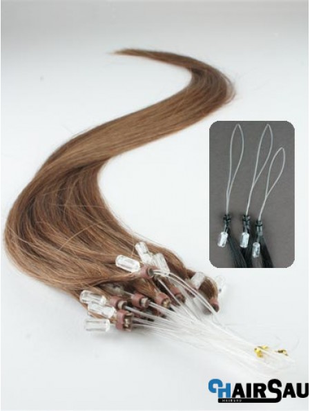 Style Brown Straight Micro Loop Ring Hair Extensions