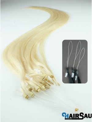 Perfect Blonde Straight Micro Loop Ring Hair Extensions