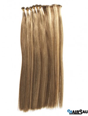 Straight Remy Human Hair Blonde Trendy Weft Extensions