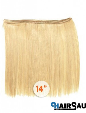 Straight Remy Human Hair Blonde Style Weft Extensions