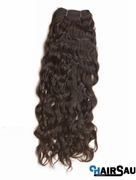 Curly Remy Human Hair Brown New Weft Extensions