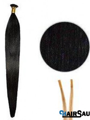 Black Straight Stick/I Tip Hair Extensions