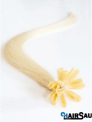 Blonde Straight Fashionable Nail/U Tip Hair Extensions