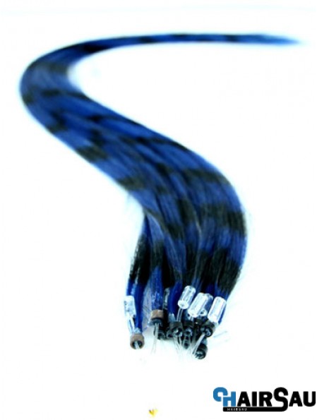 Durable Black Straight Micro Loop Ring Hair Extensions