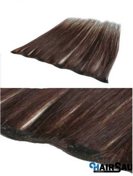 Discount Auburn Straight Remy Human Hair Clip In Hair Extensions