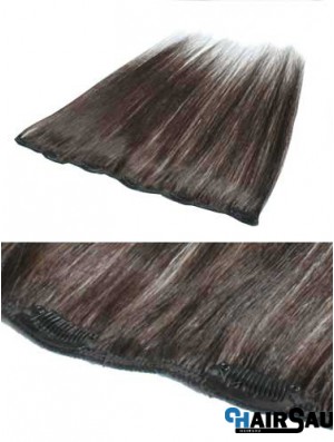 Gorgeous Brown Straight Remy Human Hair Clip In Hair Extensions