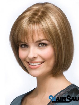 Capless Blonde Women Synthetic Wigs Bob Cut