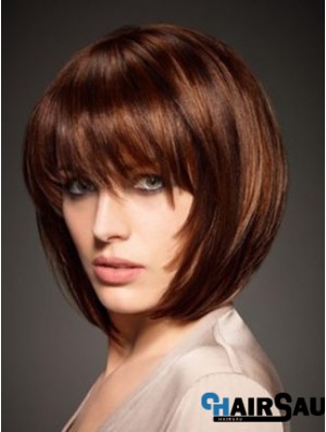 Human Hair Straight Style Chin Length Bobs Cut