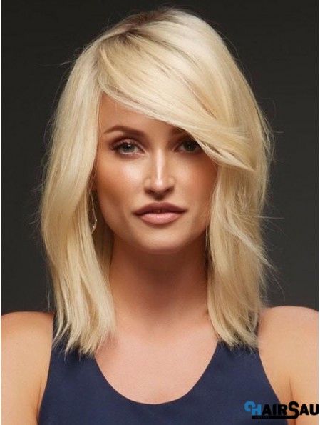 Blonde Layered Wavy 14 inch Buy Human Hair Wigs