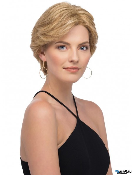 Blonde Layered Straight 6 inch Human Wig