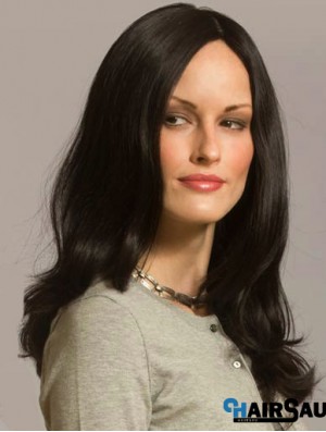 Wavy Wig With Capless Layered Cut Long Length Black Color