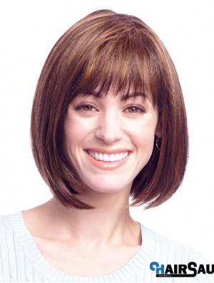 Chin Length Human Hair Bob Wigs Australia