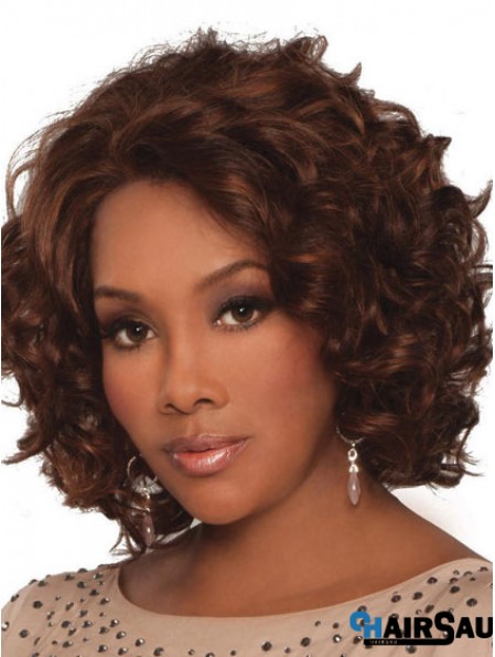 Indian Remy Lace Front Chin Length Curly Style African Styles