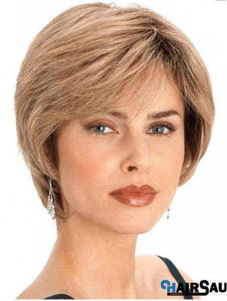 Short Blonde Bob Wigs Human Hair Straight Style