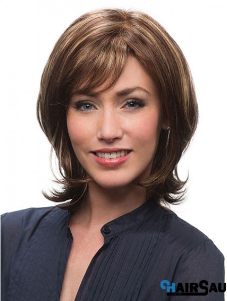 Synthetic Wigs Browns With Capless Chin Length Layered Cut