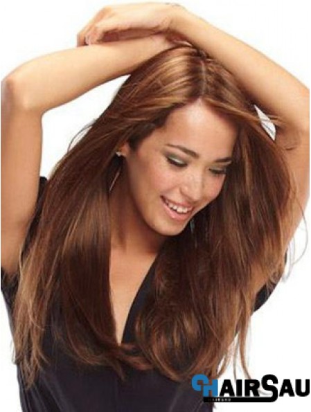 Human Hair Wigs Monofilament Cap Auburn Color 100% Hand Tied