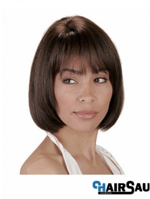 Human Hair Bobs Bobs Cut Straight Style Chin Length