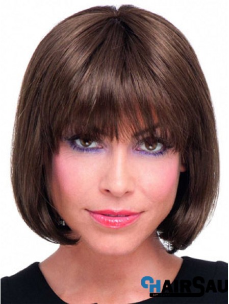  IncLace Frontible Auburn Straight Chin Length Remy Human Lace Wigs