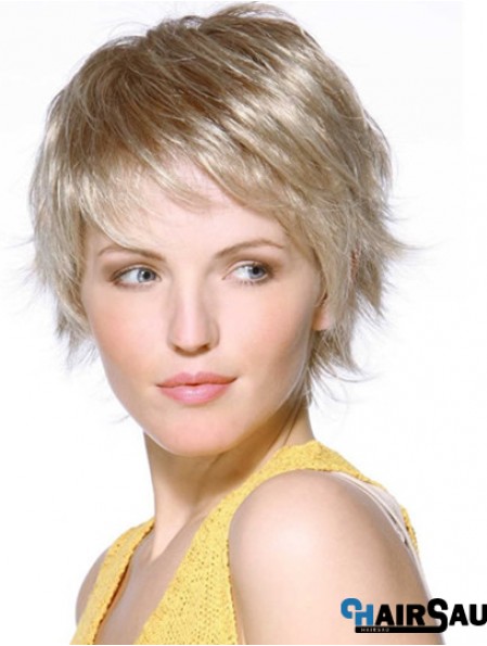  Designed Blonde Straight Chin Length Lace Front Wigs