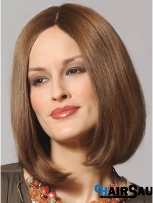  Refined Lace Front Straight Shoulder Length Remy Human Lace Wigs