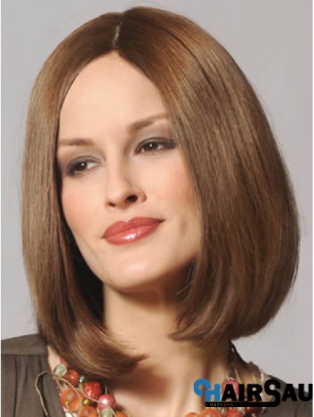  Refined Lace Front Straight Shoulder Length Remy Human Lace Wigs