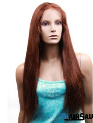 Yaki Straight Human Hair With Monofilament Yaki Style Long Length