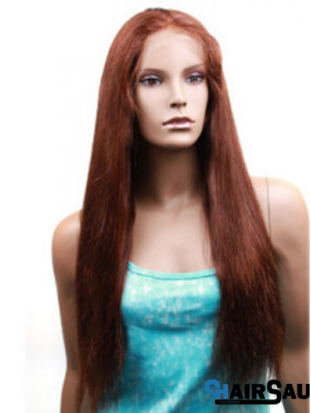 Yaki Straight Human Hair With Monofilament Yaki Style Long Length