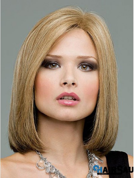 Lace Front Shoulder Length Straight Blonde Great Bob Wigs