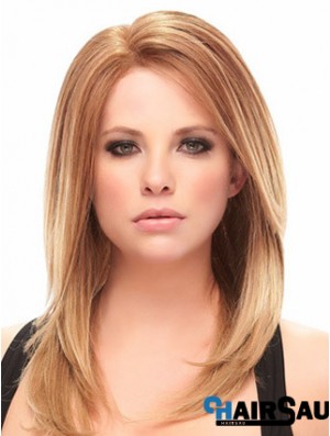 Auburn Shoulder Length Trendy Straight Without Bangs Lace Wigs