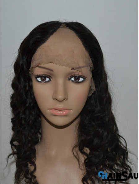 Online Black Long Curly U Part Wig