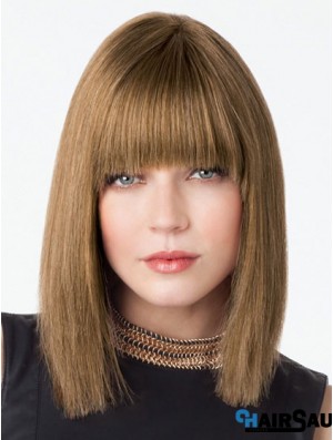 Lace Front Shoulder Length Straight Brown Comfortable Bob Wigs