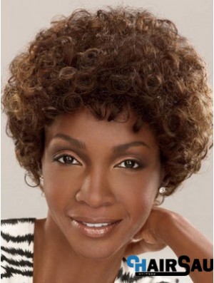 Layered Brown Synthetic Afro Kinky Hairstyles