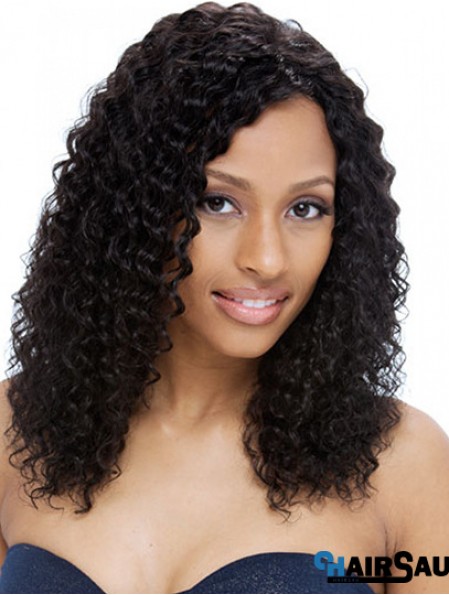 Human Full Lace Wigs UK Black Color Curly Style