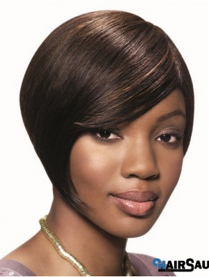 Short Brown Straight Bobs Top African American Wigs