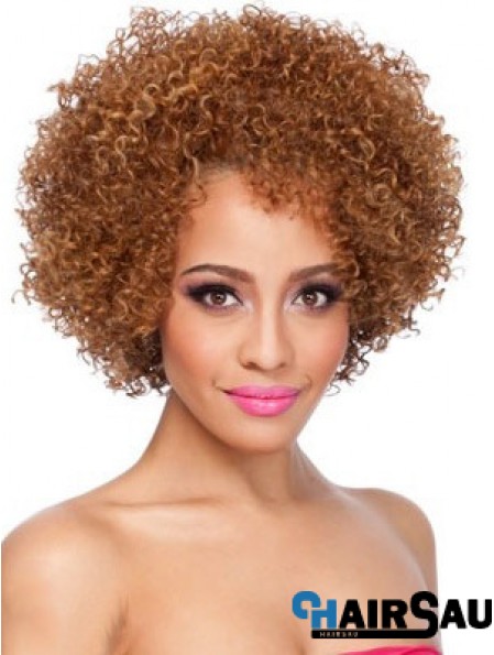 African American Afro Wigs Chin Length Kinky Style Layered Cut