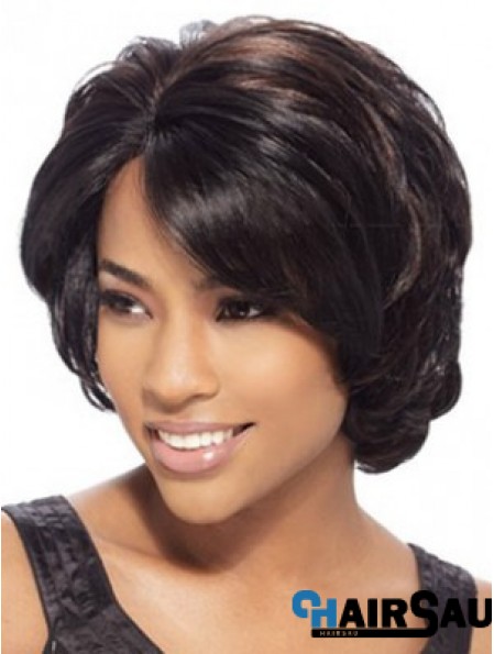 Wavy Layered Chin Length Brown Trendy Lace Front Wigs