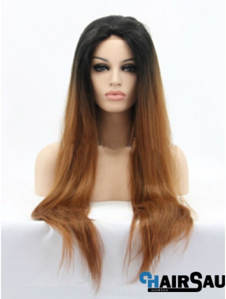 Natural 26 inch Long Straight Wigs For Black Women