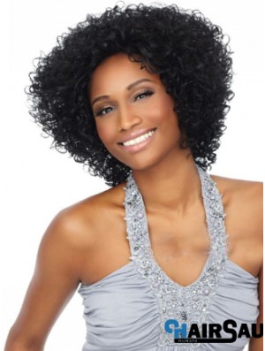 Soft 10 inch Short Kinky Wigs For Black Women