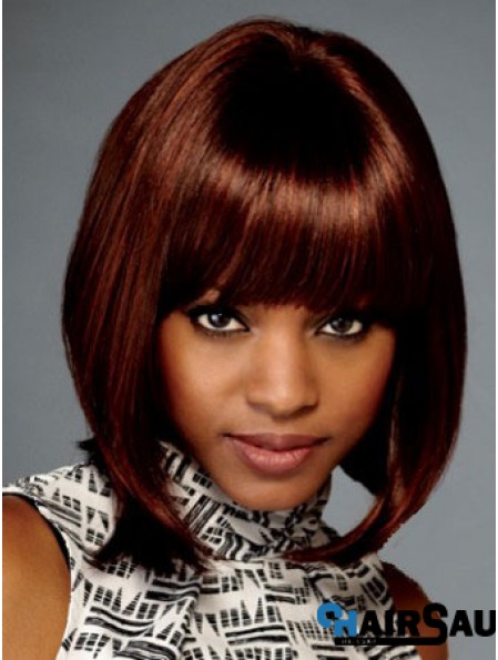 Lace Front Chin Length Straight Auburn Cheap Bob Wigs